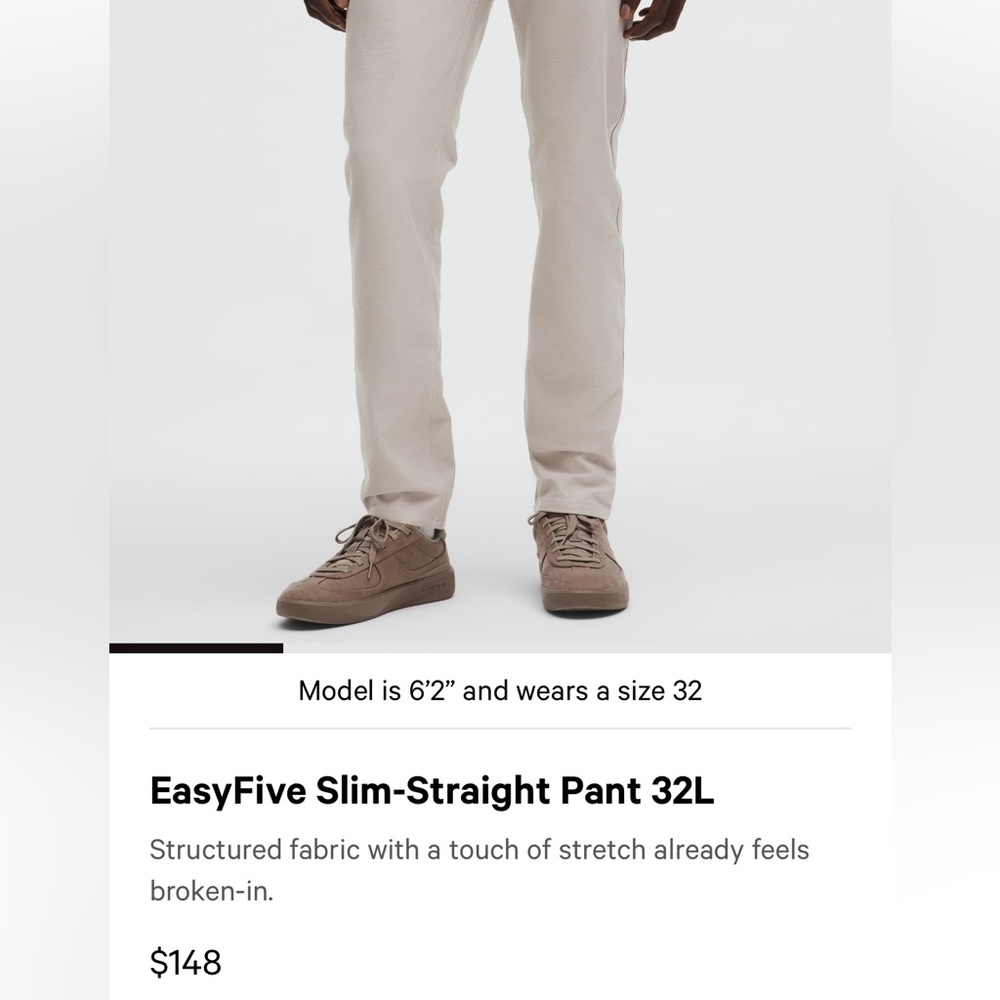 Lululemon Easyfive Slim Straight Pants NWT